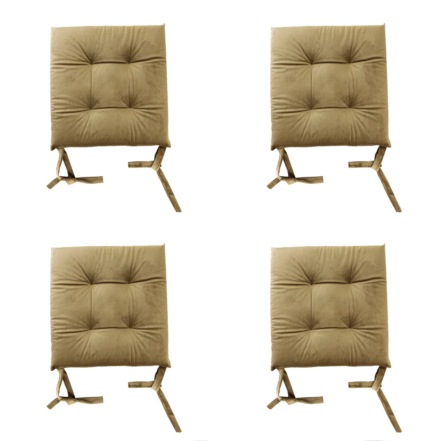 Cuscini Coprisedia Decorativi 4 Punti in Velluto con Lacci