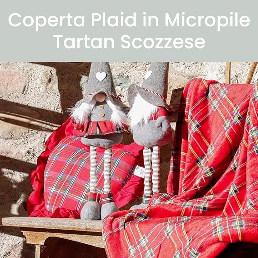 Plaid Coperta Tartan Scozzese in Micropile