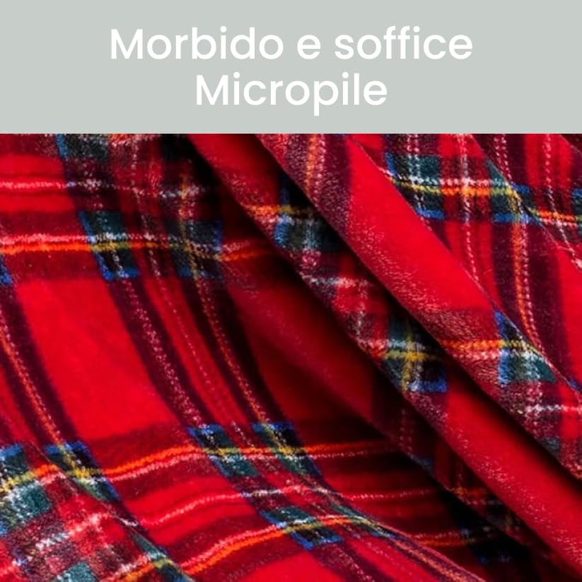 Plaid Coperta Tartan Scozzese in Micropile