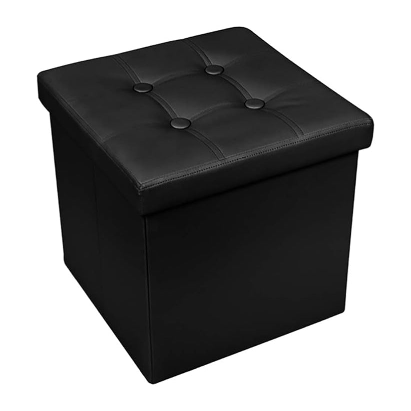 Pouf Contenitore Quadrato in Ecopelle – Design Elegante e Funzionalità Salvaspazio