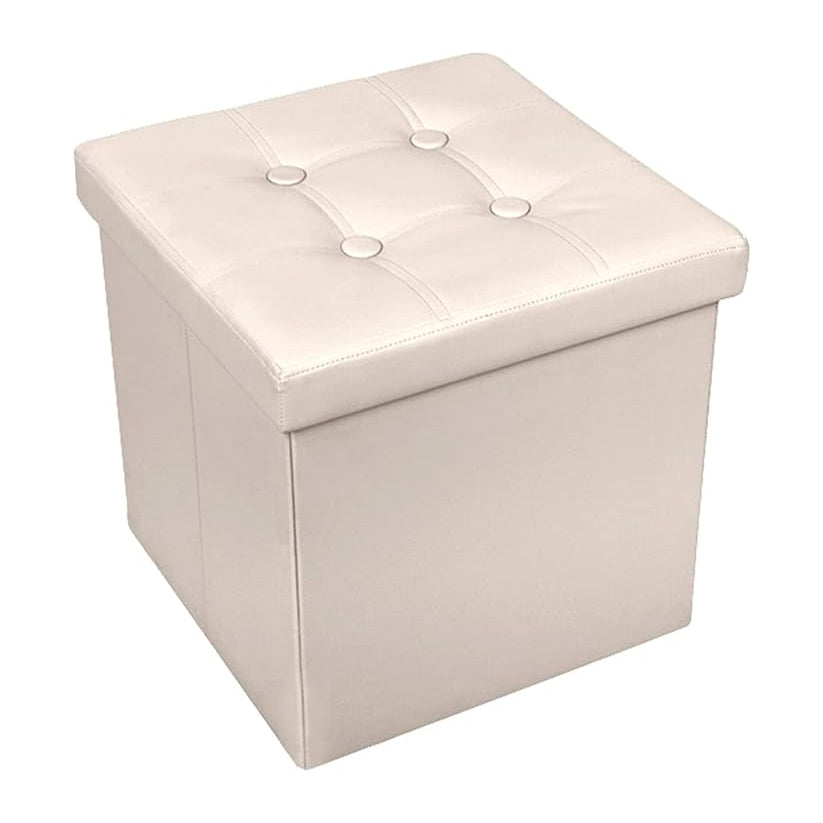 Pouf Contenitore Quadrato in Ecopelle – Design Elegante e Funzionalità Salvaspazio