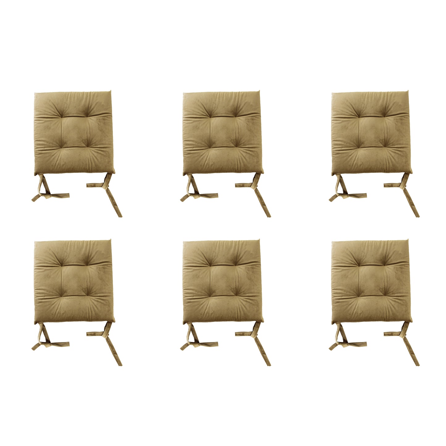 Cuscini Coprisedia Decorativi 4 Punti in Velluto con Lacci