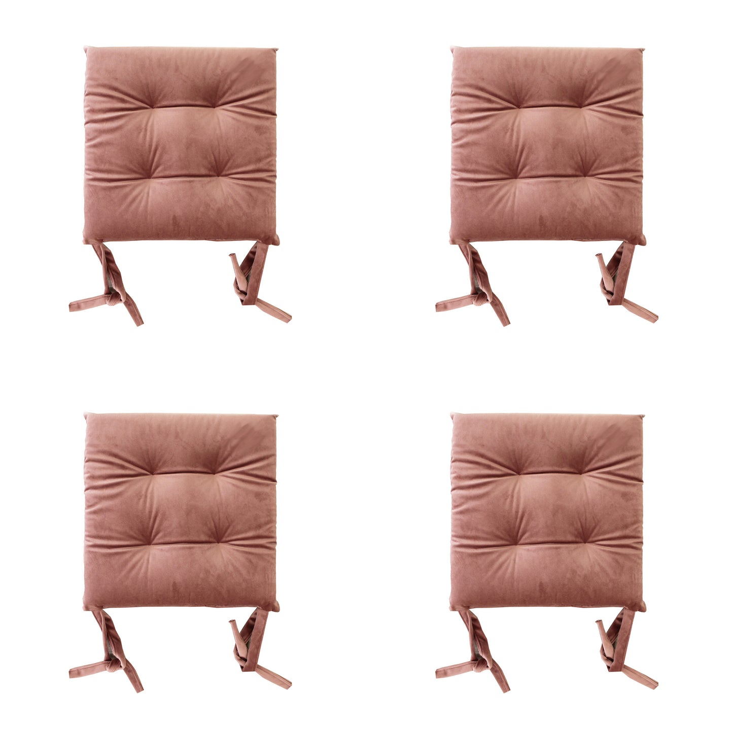 Cuscini Coprisedia Decorativi 4 Punti in Velluto con Lacci