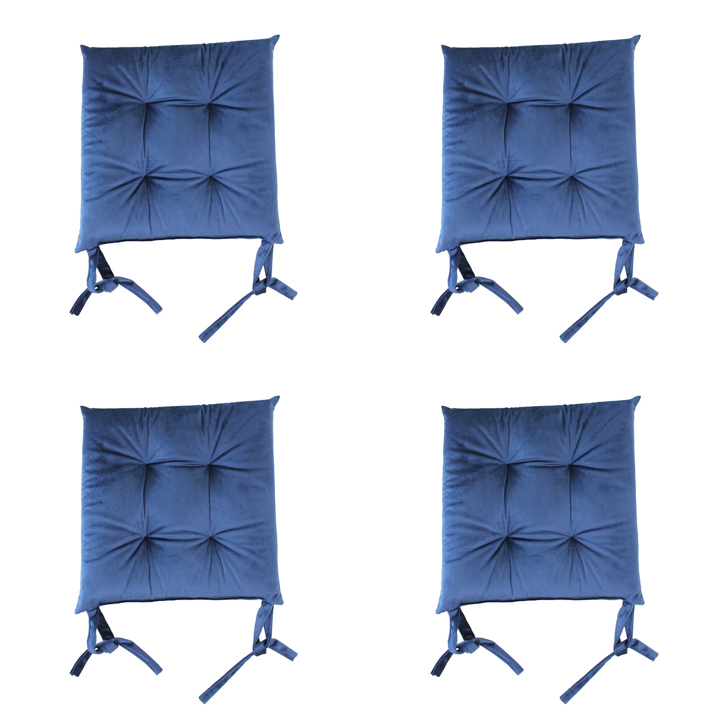 Cuscini Coprisedia Decorativi 4 Punti in Velluto con Lacci