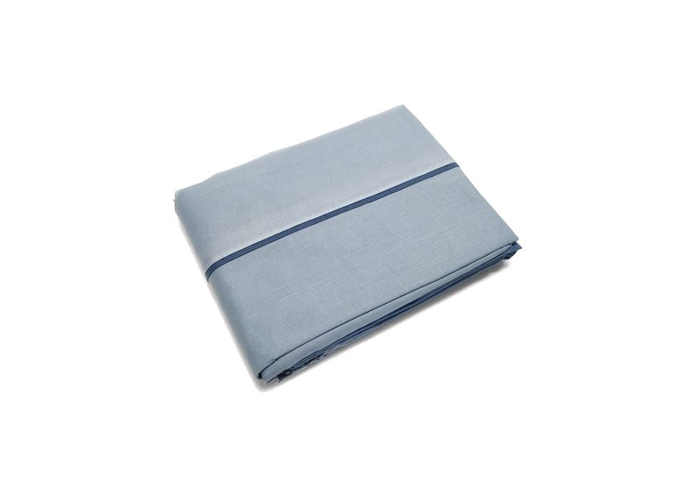 Completo Lenzuola Bicolor 100% Cotone con Piping Elegante