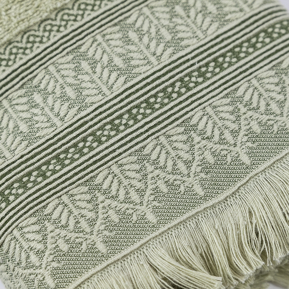 Set Spugne Bagno Mendhi 2 Pezzi Ospite Salvietta in Cotone Jacquard