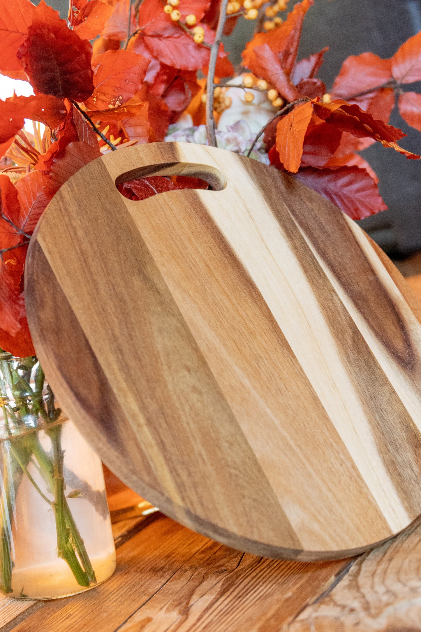 Tagliere da Cucina Rotondo in Legno di Bambù o Acacia