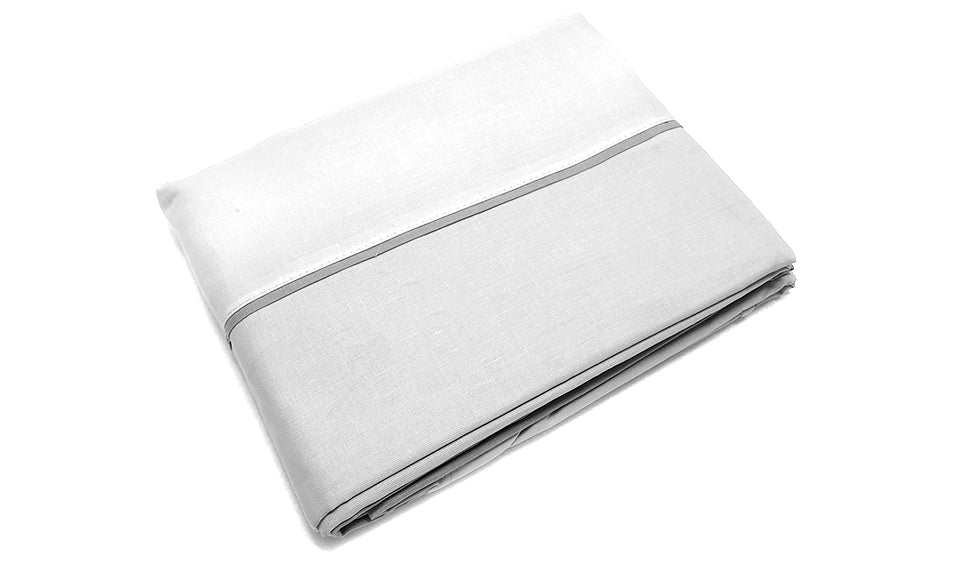 Completo Lenzuola Bicolor 100% Cotone con Piping Elegante