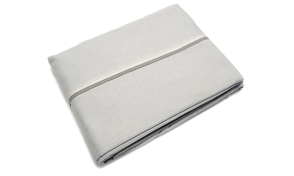 Completo Lenzuola Bicolor 100% Cotone con Piping Elegante