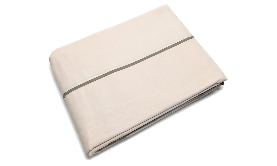 Completo Lenzuola Bicolor 100% Cotone con Piping Elegante