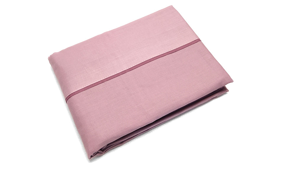 Completo Lenzuola Bicolor 100% Cotone con Piping Elegante