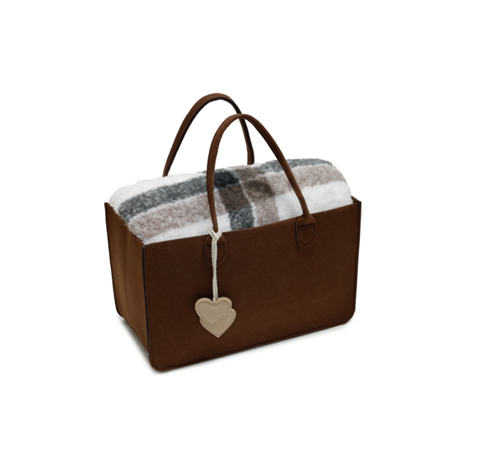 Plaid Divano con Borsa in Feltro