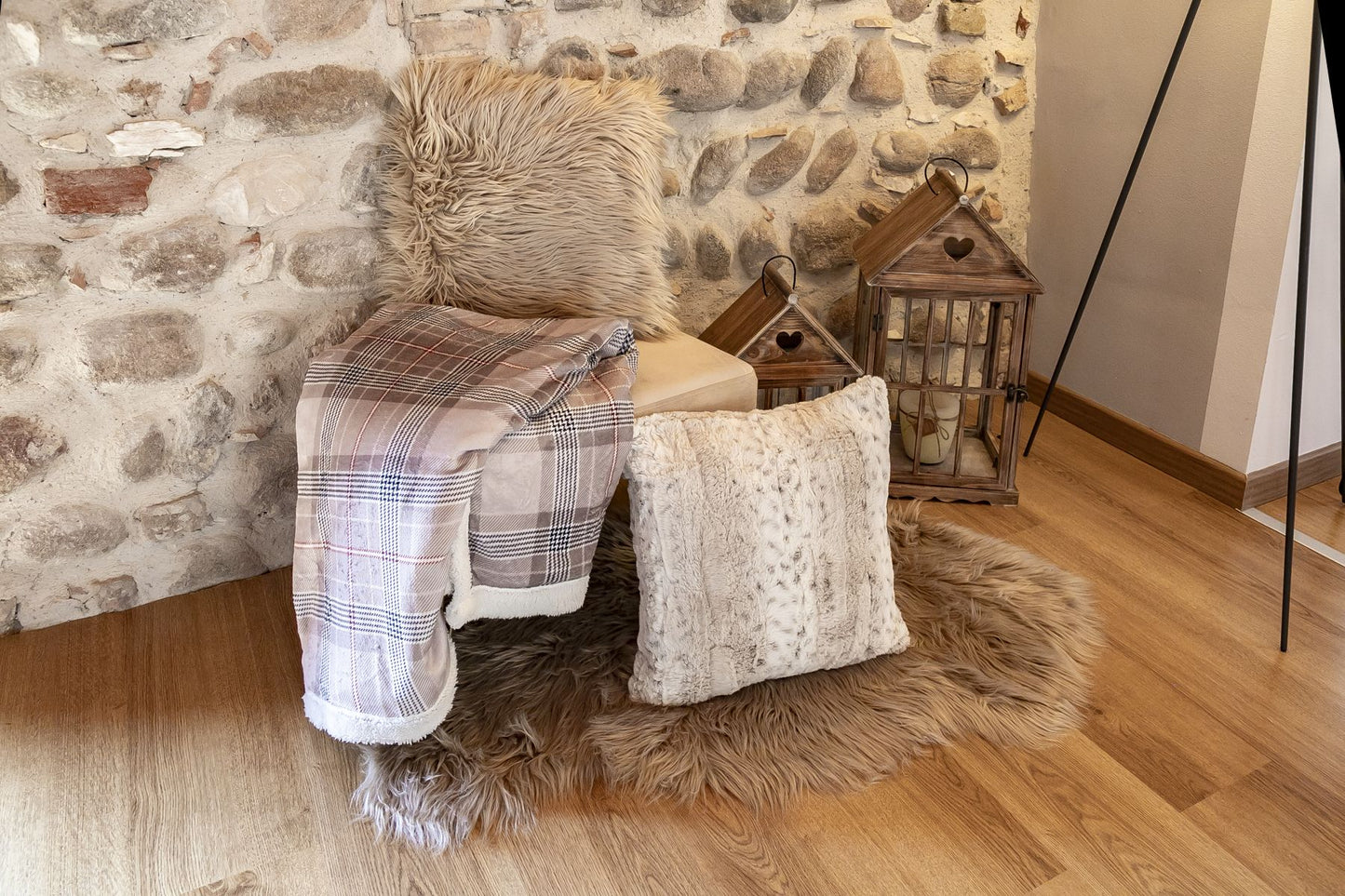 Coperta Tartan Scozzese in Sherpa