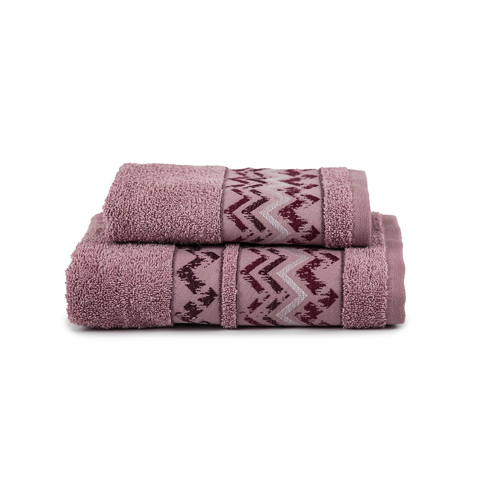 Set Spugne Bagno Cuzco 2 Pezzi Ospite Salvietta in Cotone Jacquard